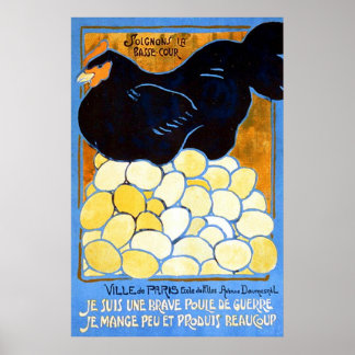 Pôster Soignons la basse-cour ~ Vintage French WW1.