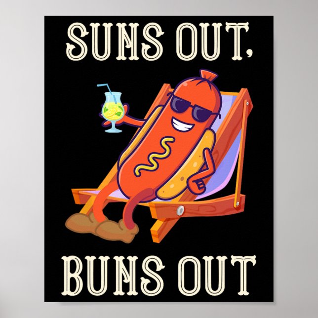 Poster Sóis Fora Pães de Cachorro Quente Fora Salsicha Ch (Frente)