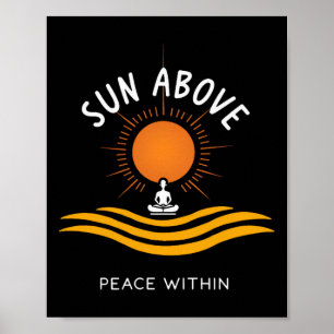 Poster Sol Acima Paz Interior Yoga Calmo _1