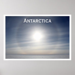 Pôster Sol Antártico sobre Horizonte, Domo Simples