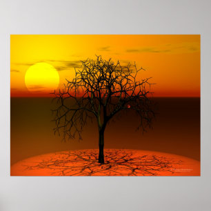 Poster Sol & árvore de ajuste