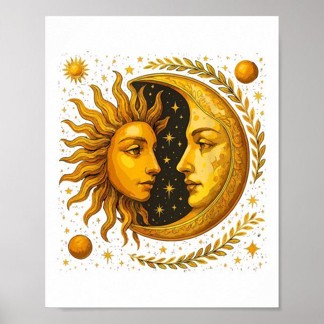 Poster Sol Celestial E Lua (Frente)