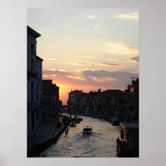 Poster Sol descendo em Veneza