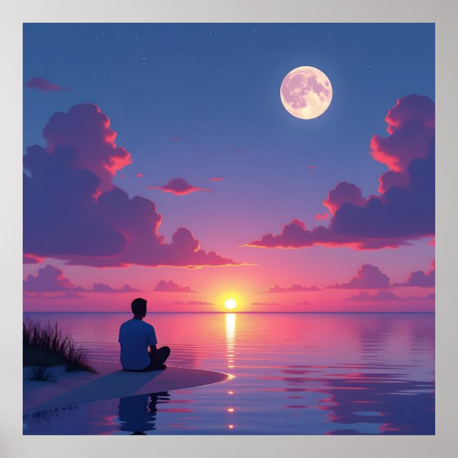 Poster Sol e lua (Frente)