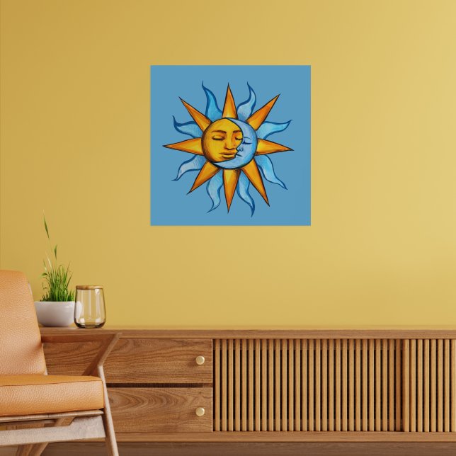 Poster Sol e Lua Sunshine Moon Child (Sala de Estar 2)