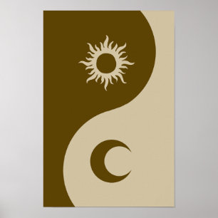 Poster Sol e Lua yin-yang