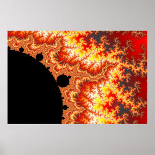 Pôster Sol flaming - Fractal