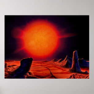 Poster Sol gigante vermelho