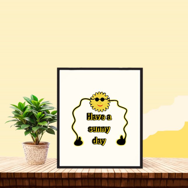 Poster Sol legal com óculos de sol (Criador carregado)