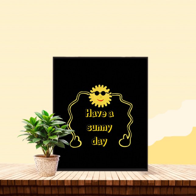 Poster Sol legal com óculos de sol (Criador carregado)