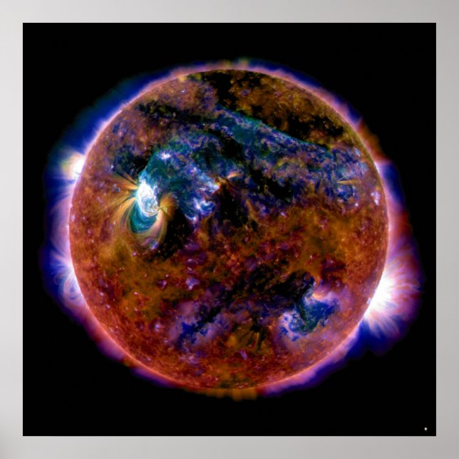 Pôster Sol no espectro magnético (Frente)
