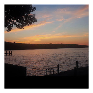 PÔSTER SOL NO LAGO CAYUGA