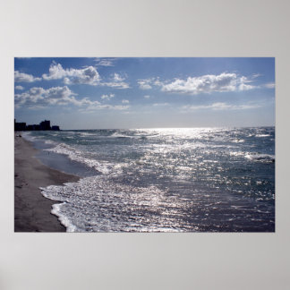 Poster Sol Raios No Oceano