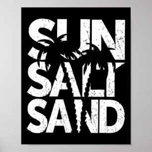 Poster Sol Sal Areia Palmeira Havaí Praia Verão Férias