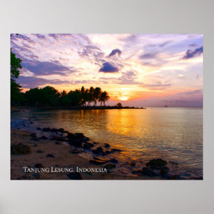 Poster Sol Sunset Sky Beach Viagem Silhoutte