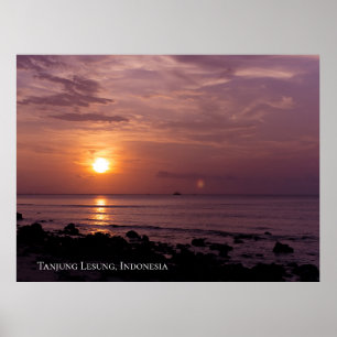 Poster Sol Sunset Sky Beach Viagem Silhoutte