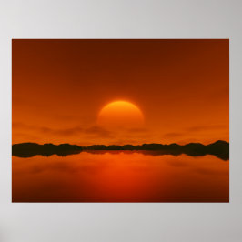 Pôster sol vermelho