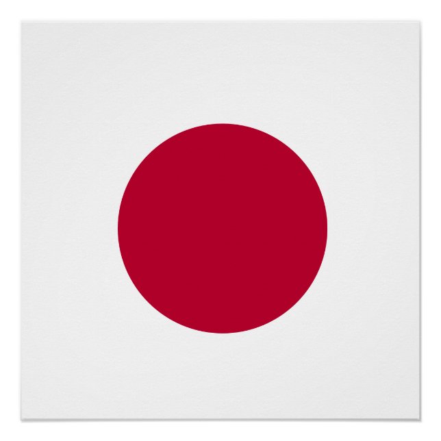 Pôster Sol Vermelho do Japão (Frente)