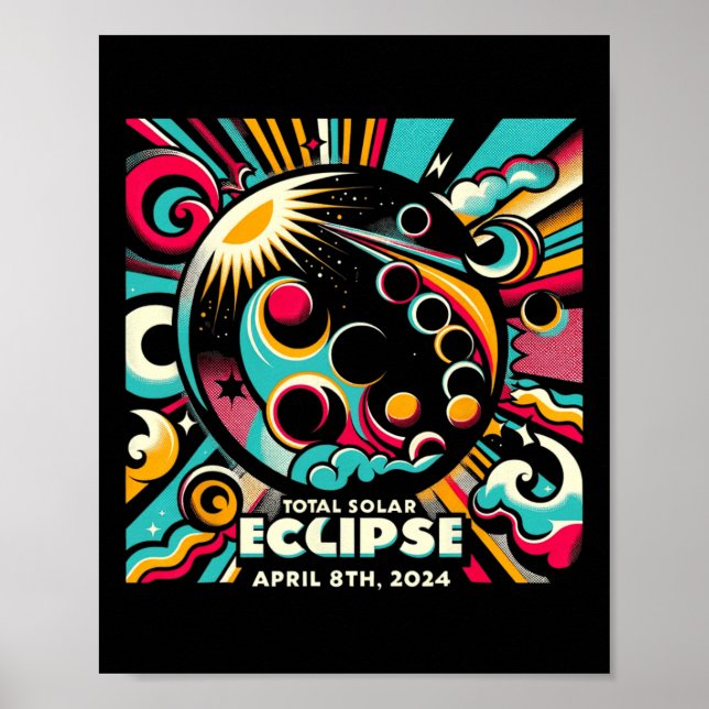 Poster Solar Eclipse 2024 04.08.24 Eclipse Mens Womens Ki (Frente)