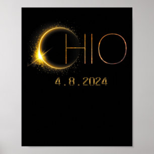 Poster Solar Eclipse 2024 Total Solar Eclipse State Ohio