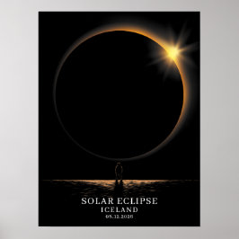 Poster Solar Eclipse 2026 Iceland Celestial