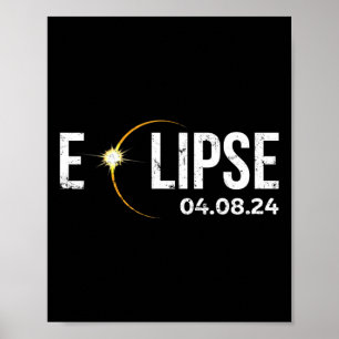 Poster Solar Eclipse 4.08.24 2024 Família Adultos América