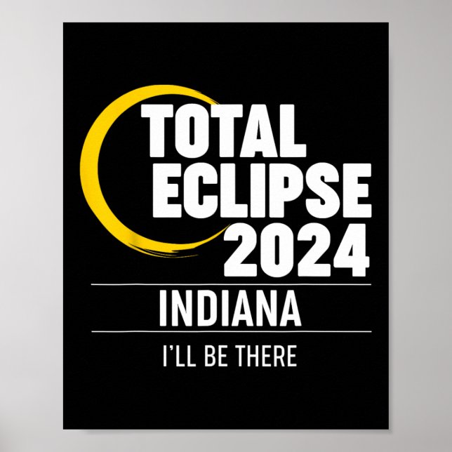 Poster Solar Eclipse Indiana 2024 (Frente)