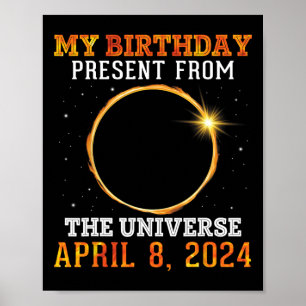 Poster Solar Eclipse Meu Aniversário Presente Dos Univers