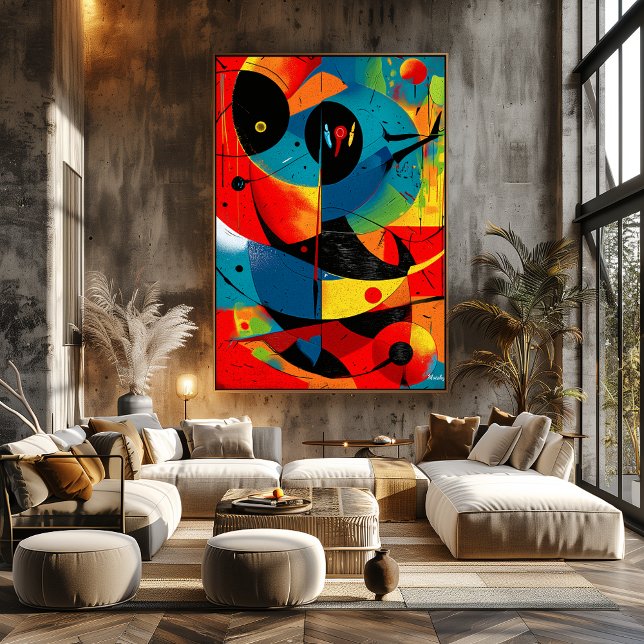 Poster Solar Geometry II – Mid-Century Abstract Construct (Criador carregado)