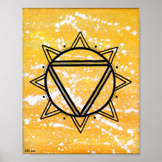 Poster Solar Plexus Chakra - Pontos Um