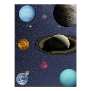 Pôster Solar system planets