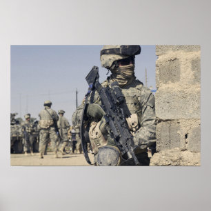 Pôster Soldado armado com um MK-48
