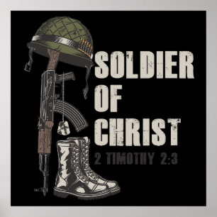 Poster Soldado da Fé do Exército Cristão Cristo de Jesus
