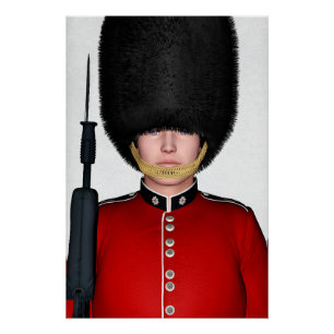 Pôster Soldado da Guarda Real Britânica Arte de Londres