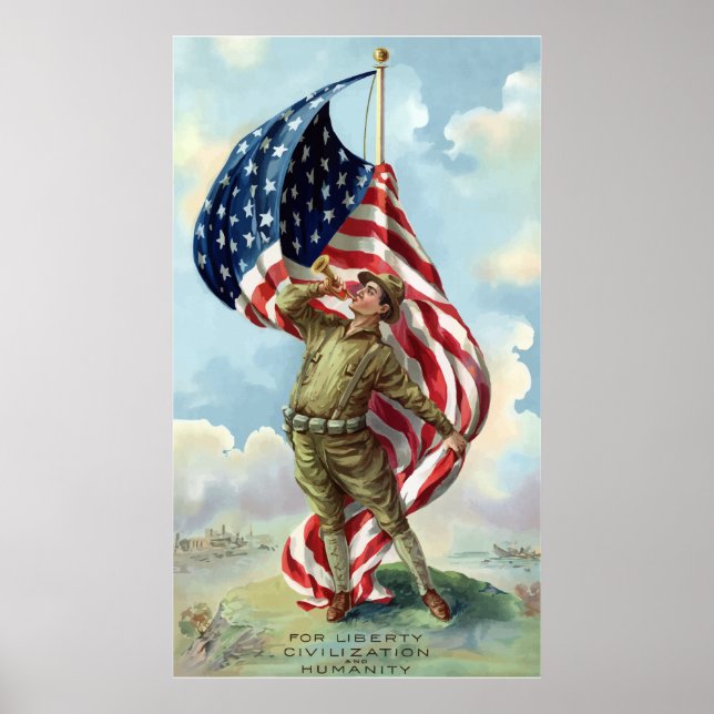 Poster Soldado da Primeira Guerra Mundial (Frente)