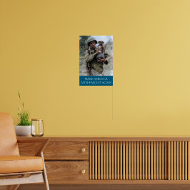 Poster Soldado da Segunda Guerra Mundial com cachorro MAA
