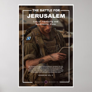 Poster Soldado do IDF lendo Torá