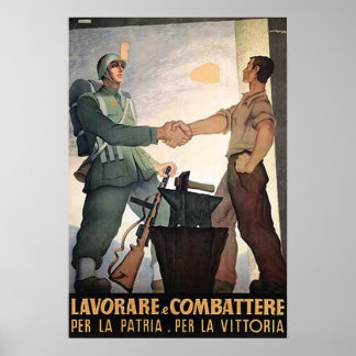 Poster Soldado e trabalhador