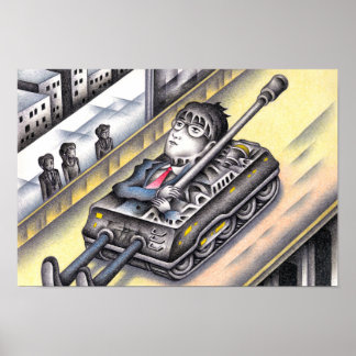 Poster Soldado indo para a guerra.