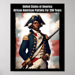Poster Soldado Patriota Afro-Americano da Guerra Revoluci