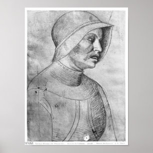 Poster Soldado que veste um capacete
