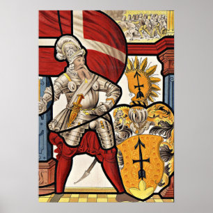 Poster soldado suíço AD 1600