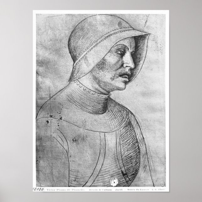 Poster Soldado vestindo um capacete (Frente)