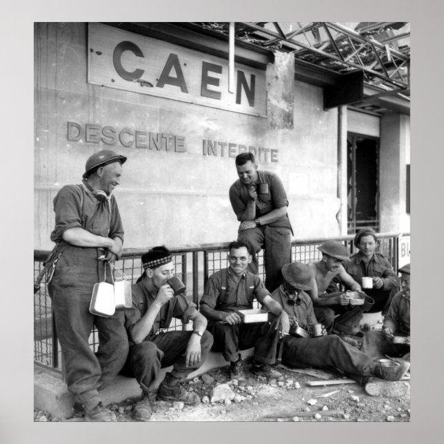 Pôster Soldados Canadianos na Segunda Guerra Mundial da C (Frente)