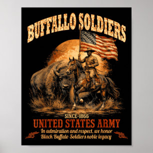 Poster soldados de búfalo, história negra afro-americana