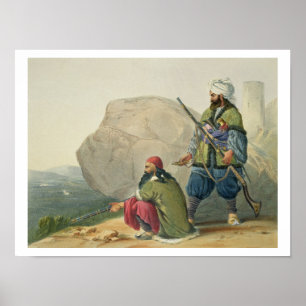 Pôster Soldados de Pé Afghaun em seu vestido de inverno,