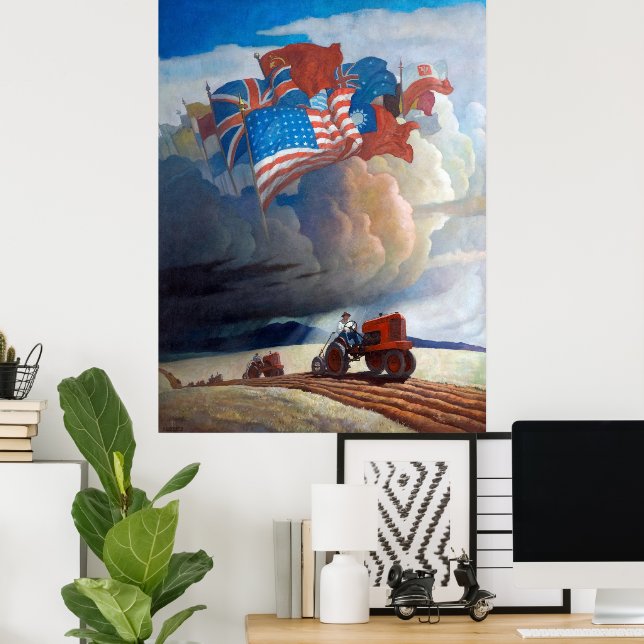 Poster Soldados do Solo por Newell Convers Wyeth (Escritório em casa)