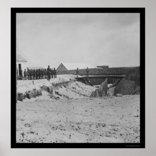 Poster Soldados em Fort Walker em Hilton Head, SC 1861