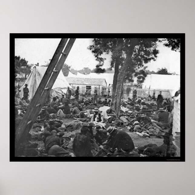 Poster Soldados feridos no Hospital da Guerra Civil de 18 (Frente)