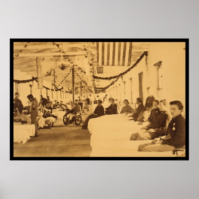 Pôster Soldados feridos no Hospital Praça de Armory DC 18 (Frente)